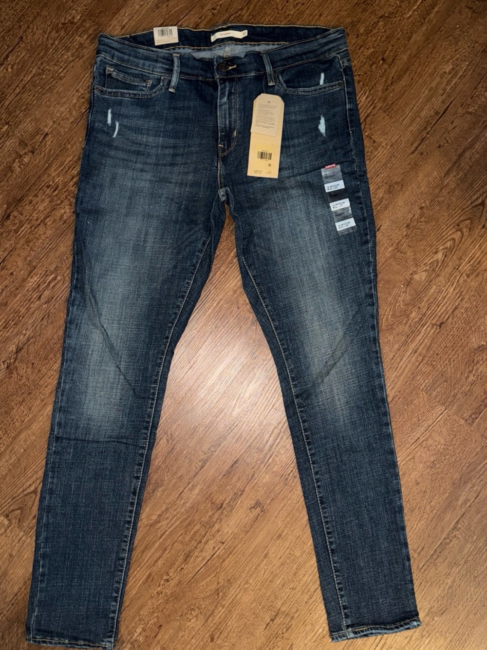 Levi's Women's Indigo Skinny Jeans with Light Distressing